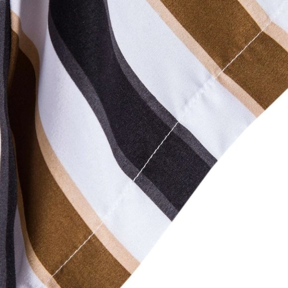 Casual Button Down Men's Summer Striped Print Shirt - Picture 5 of 10